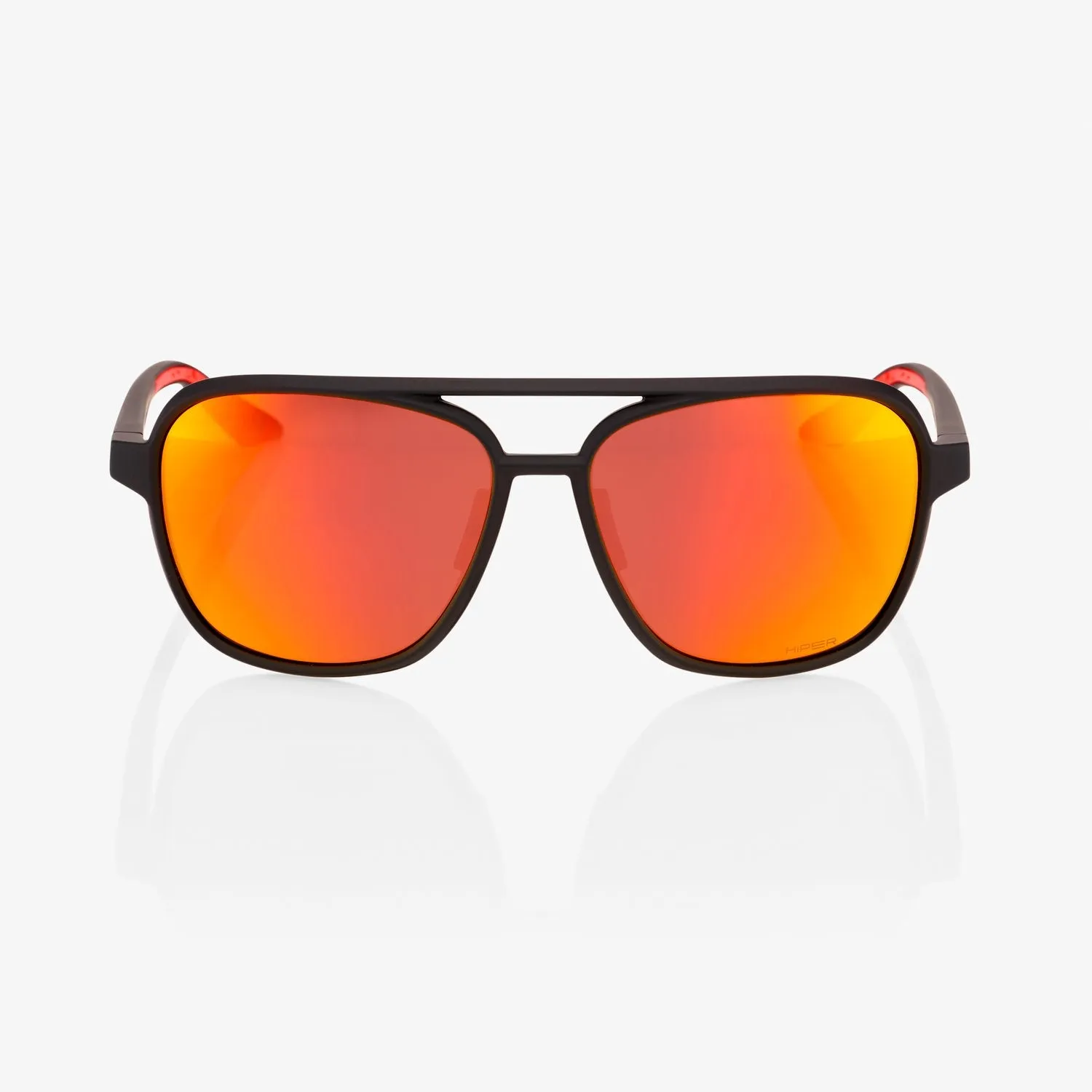 100% Kasia Black with HiPER Red Multilayer Mirror Lens