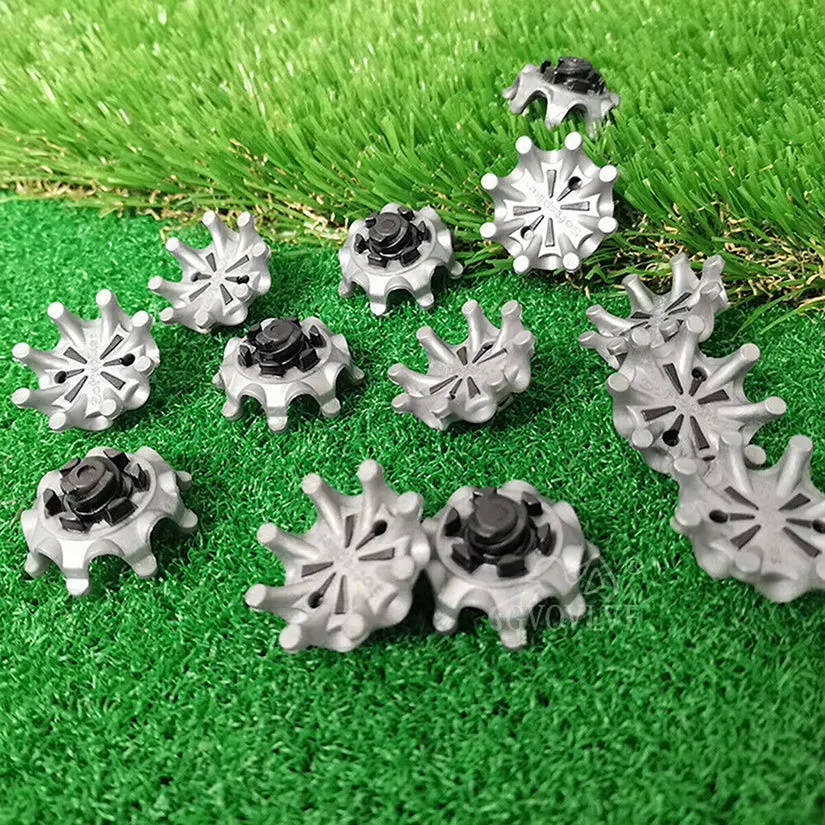 14Pcs/Pack Golf Shoe Spikes Replacement Studs Soft Fast Twist Cleat Metal Grey Black Golf Training Aids for Footjoy Shoes New