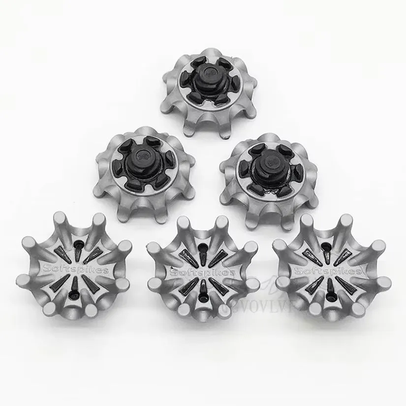 14Pcs/Pack Golf Shoe Spikes Replacement Studs Soft Fast Twist Cleat Metal Grey Black Golf Training Aids for Footjoy Shoes New