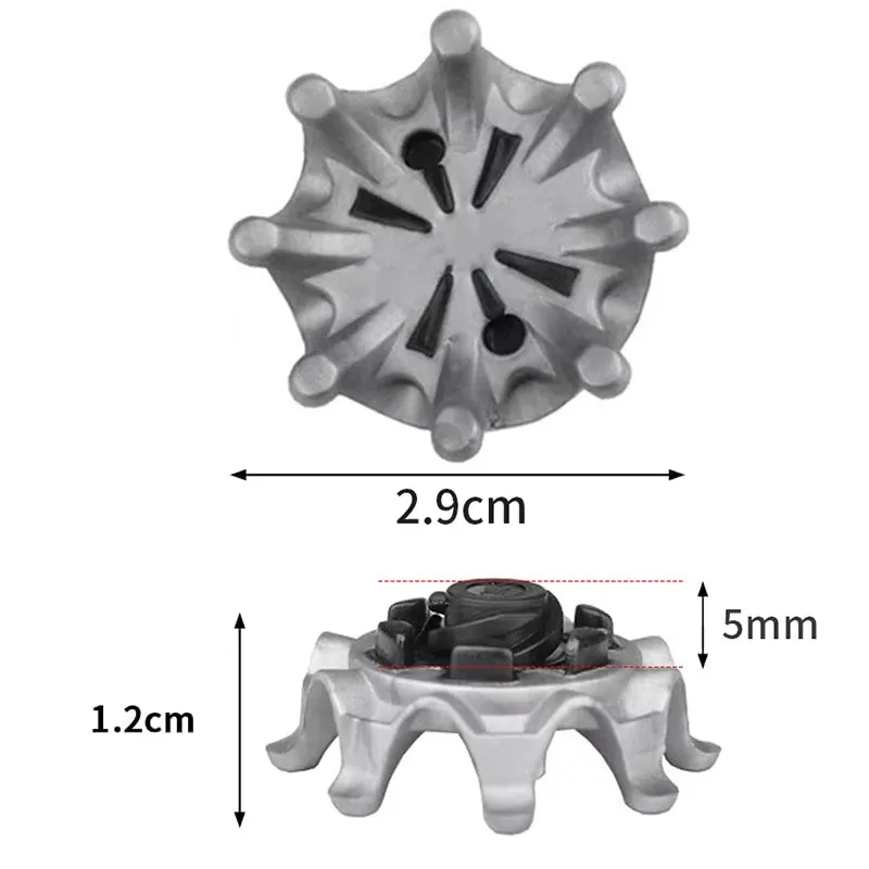 14Pcs/Pack Golf Shoe Spikes Replacement Studs Soft Fast Twist Cleat Metal Grey Black Golf Training Aids for Footjoy Shoes New