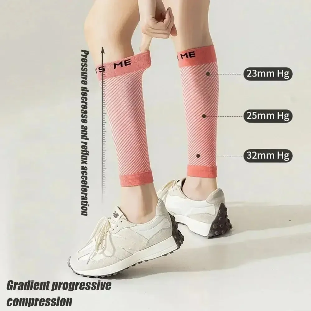 1Pair Sport Medicated Calf Compression Sleeves Men/Women Graduated Compression Compression Socks 20-30 MmHg Running Varicose Veins