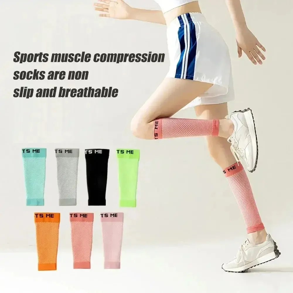1Pair Sport Medicated Calf Compression Sleeves Men/Women Graduated Compression Compression Socks 20-30 MmHg Running Varicose Veins
