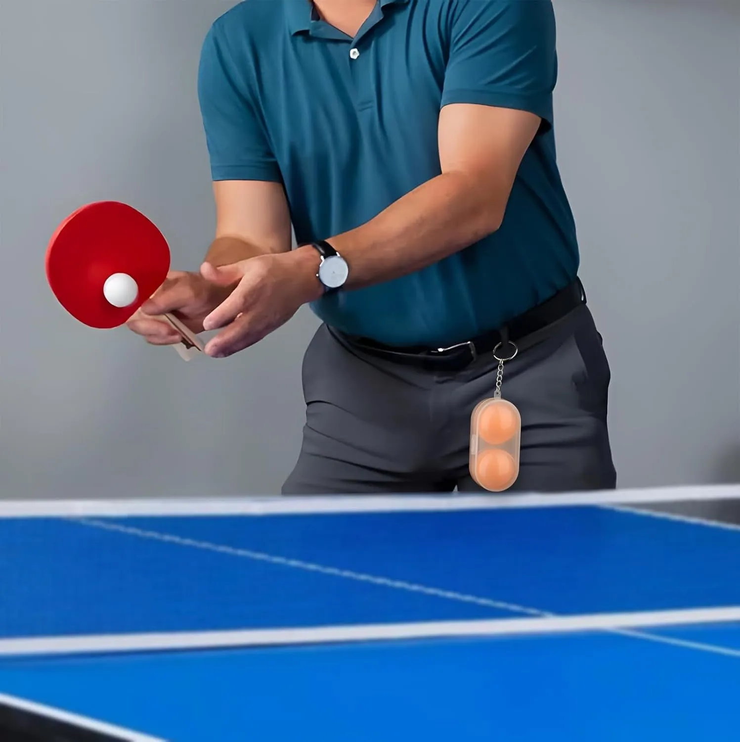 3 Pcs Table Tennis Ball Protective Case Ball Holder Ping Pong Ball Carry Box Portable Table Tennis Ball Storage Box with Keychain for Ping Pong Container Ball Accessories