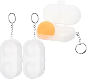 3 Pcs Table Tennis Ball Protective Case Ball Holder Ping Pong Ball Carry Box Portable Table Tennis Ball Storage Box with Keychain for Ping Pong Container Ball Accessories