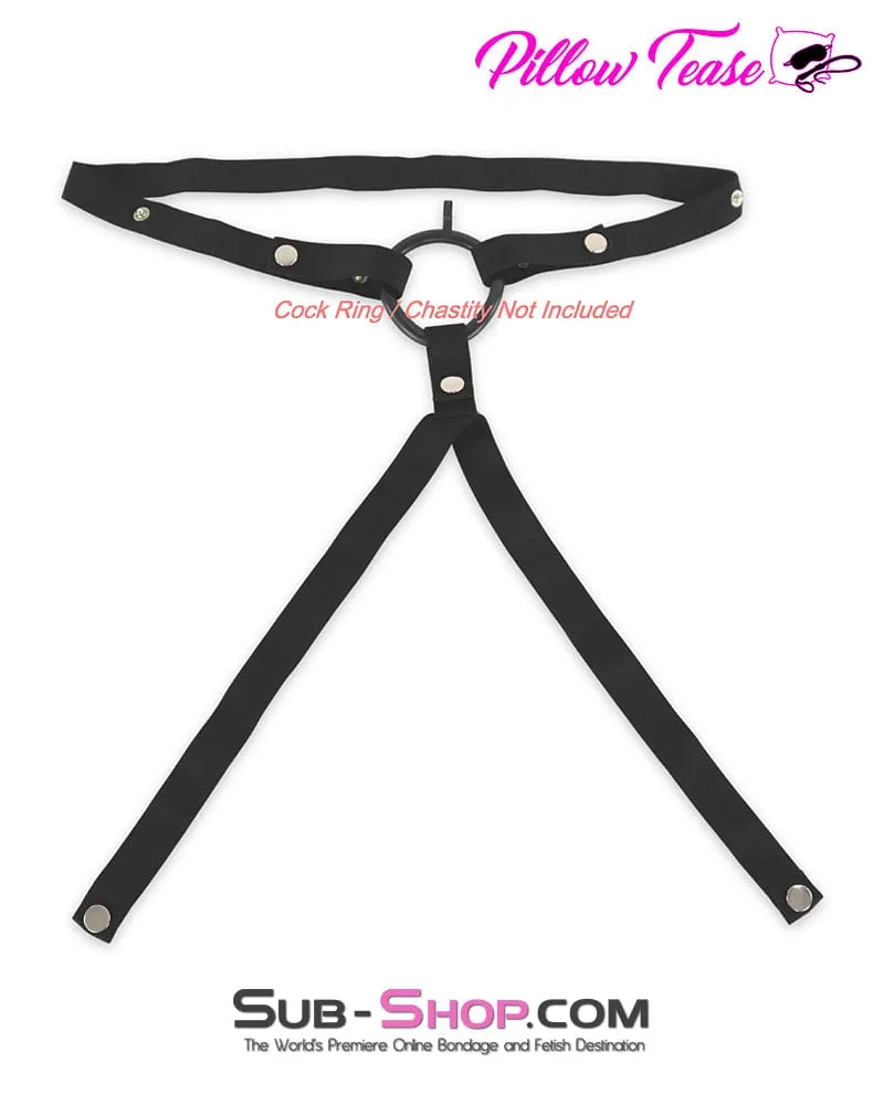 3774DL  Black Nylon Chastity Holder Harness