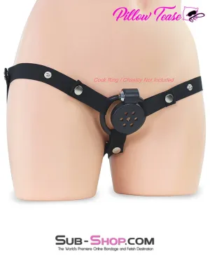 3774DL  Black Nylon Chastity Holder Harness