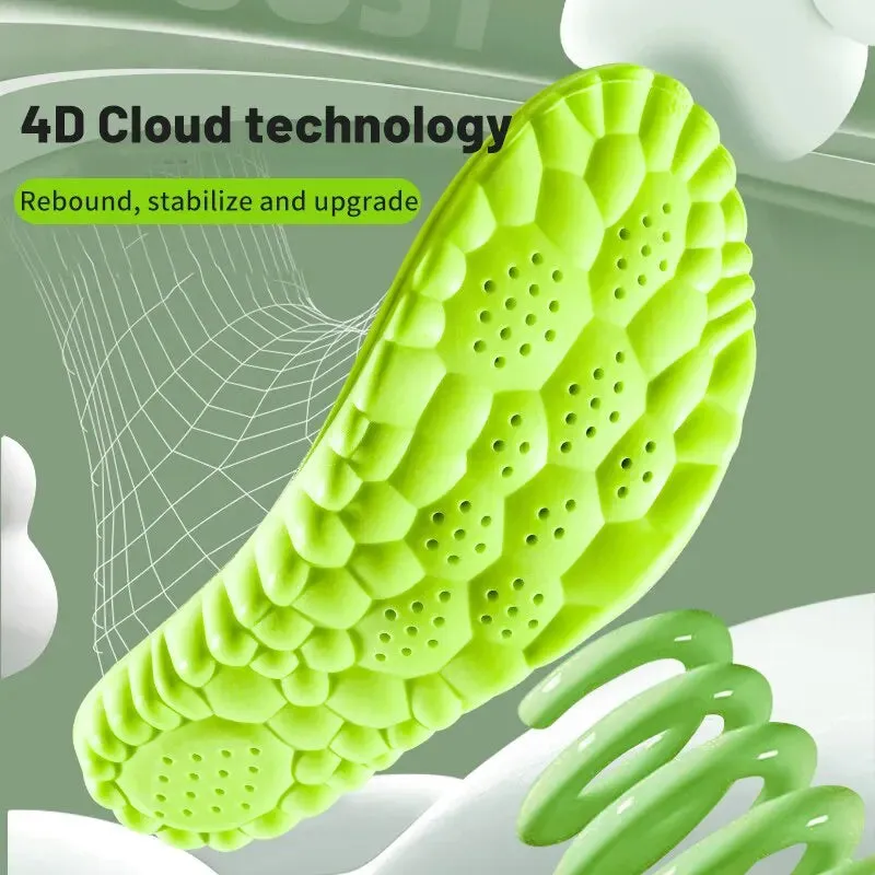 4D Shock Absorption Sport Insoles for All-Day Comfort