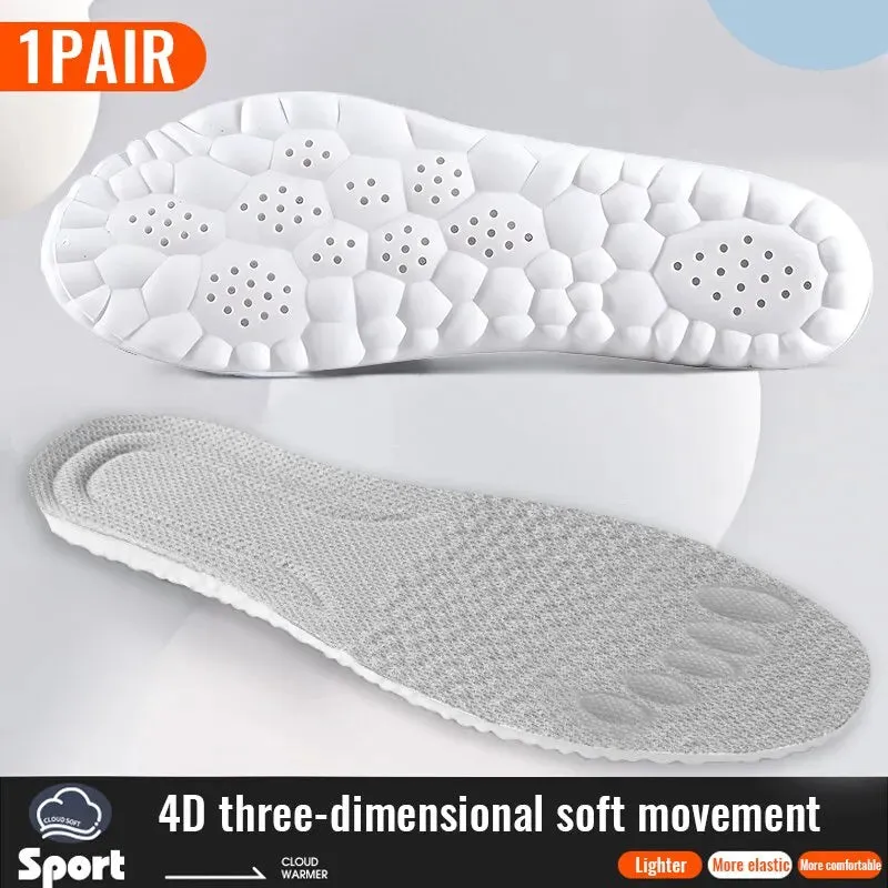 4D Shock Absorption Sport Insoles for All-Day Comfort