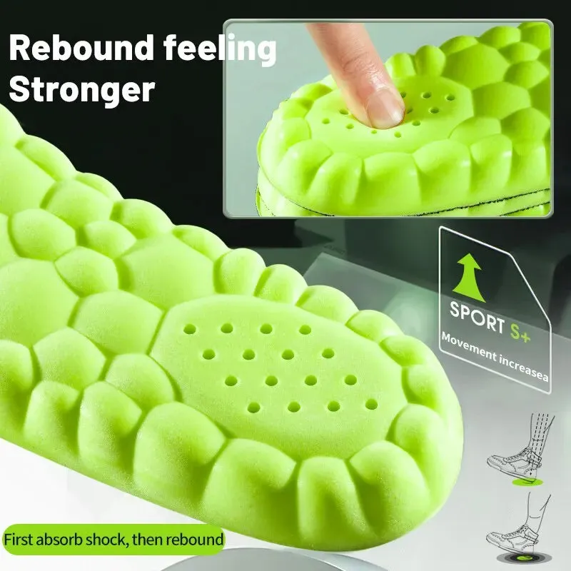 4D Shock Absorption Sport Insoles for All-Day Comfort