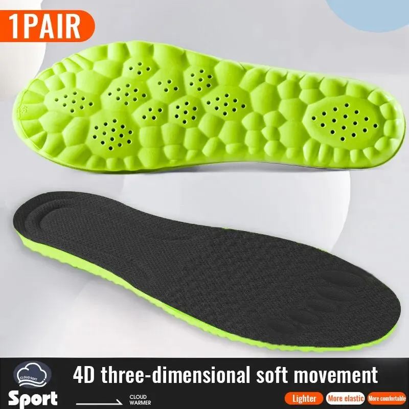 4D Shock Absorption Sport Insoles for All-Day Comfort