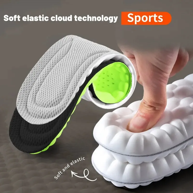 4D Shock Absorption Sport Insoles for All-Day Comfort