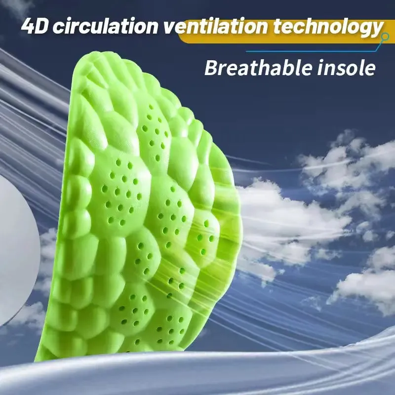 4D Shock Absorption Sport Insoles for All-Day Comfort