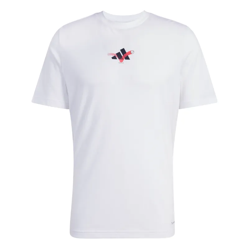 Adidas 3B G Men Tennis Shirt - White