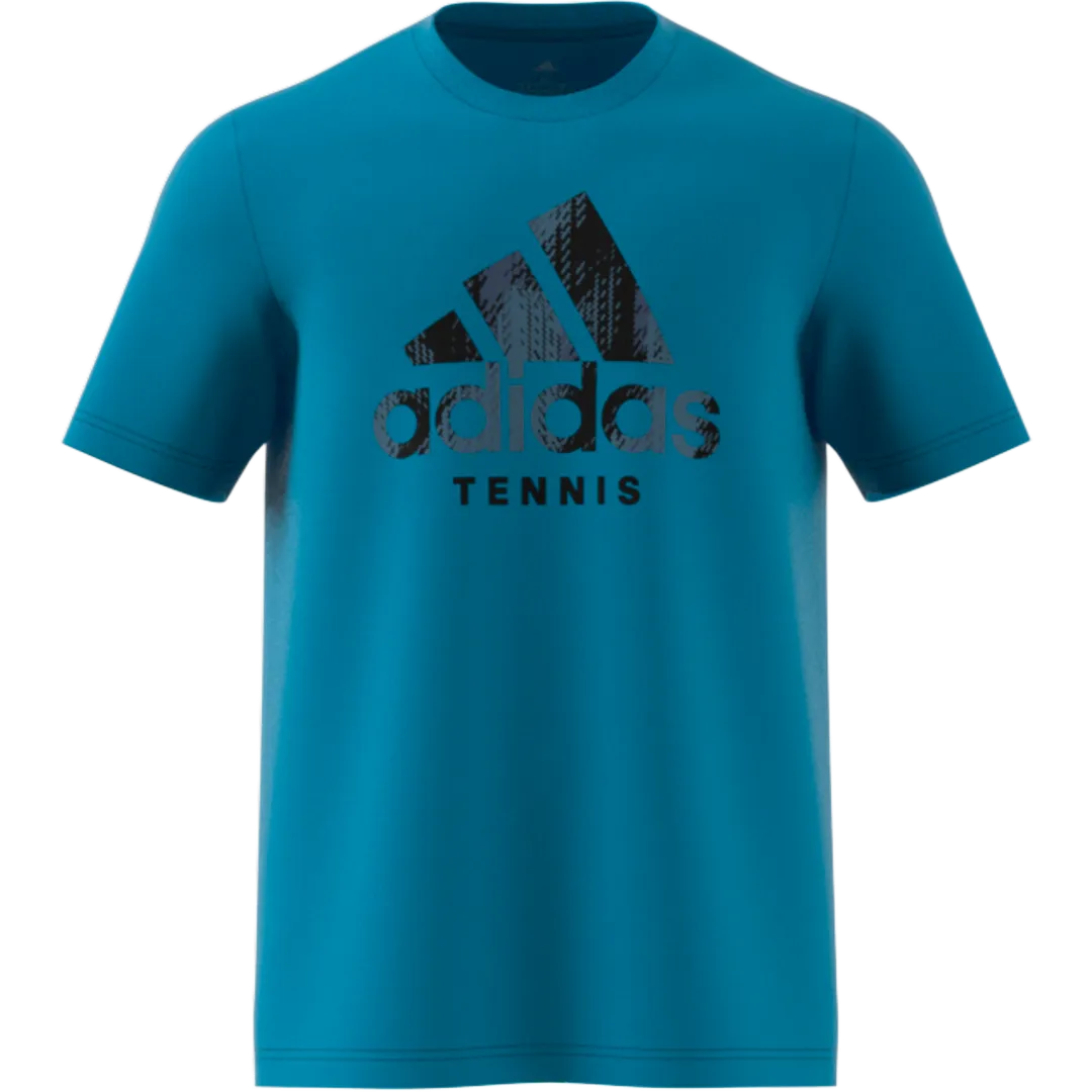 Adidas Graphic Logo Tee - Cat Camo/Sonic Aqua