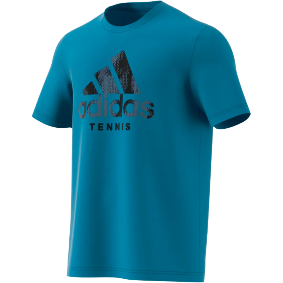 Adidas Graphic Logo Tee - Cat Camo/Sonic Aqua