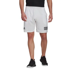 adidas Men's 3 Stripe Club Short (White/Black)