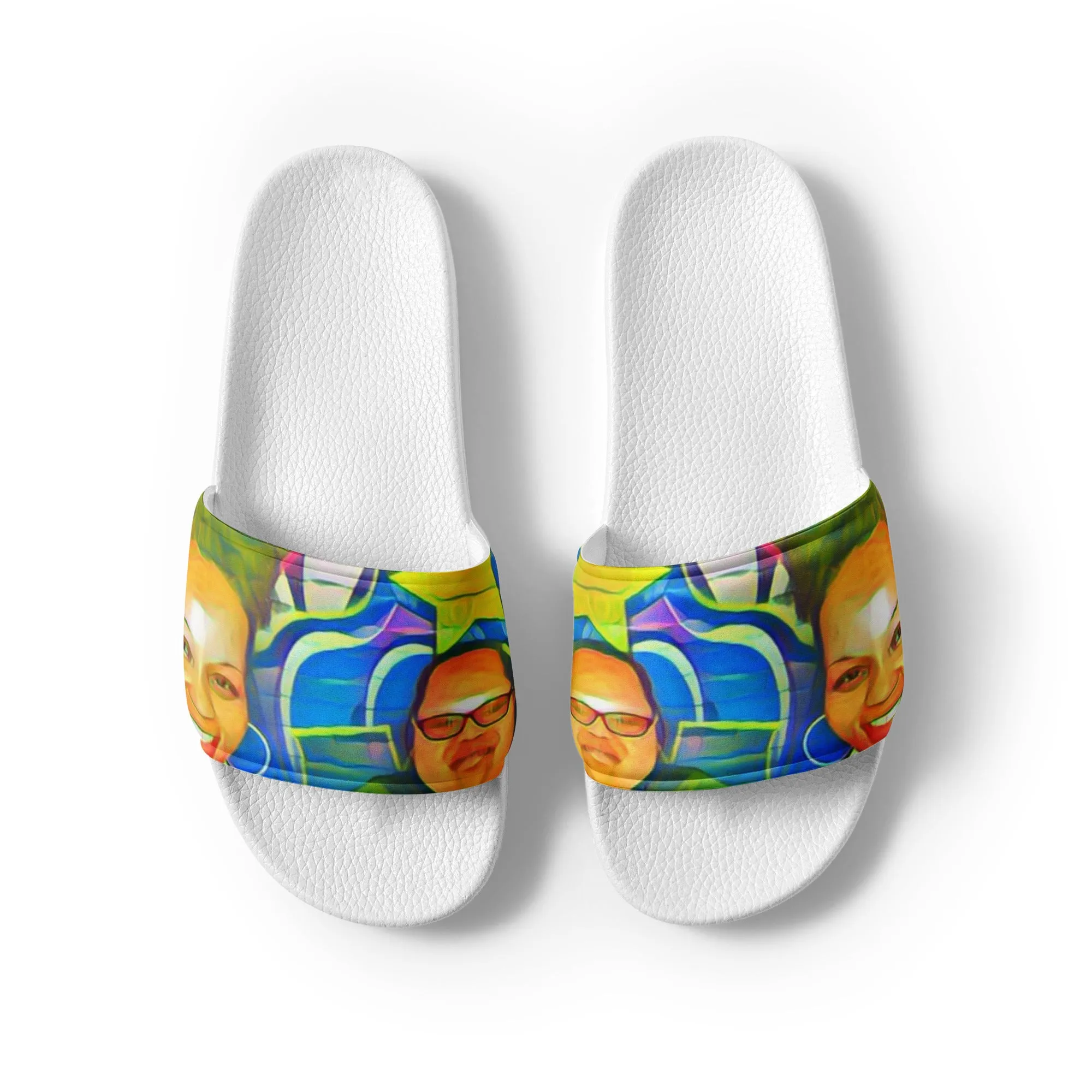 Airfros And Babyhairs Blue Mukbang Womens Slides