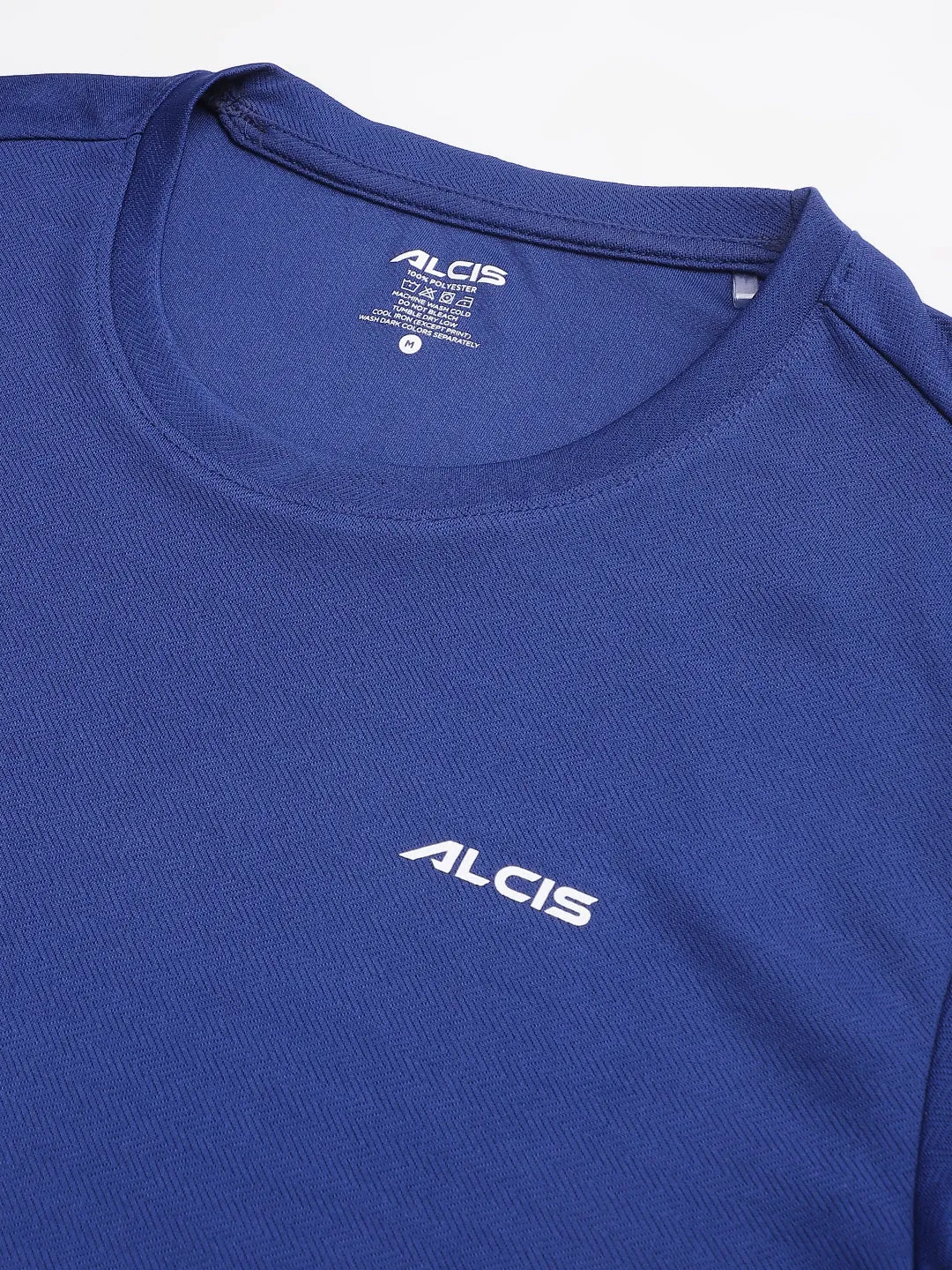 Alcis Men's Navy Anti-Static Drytech  Slim-Fit Training Tee