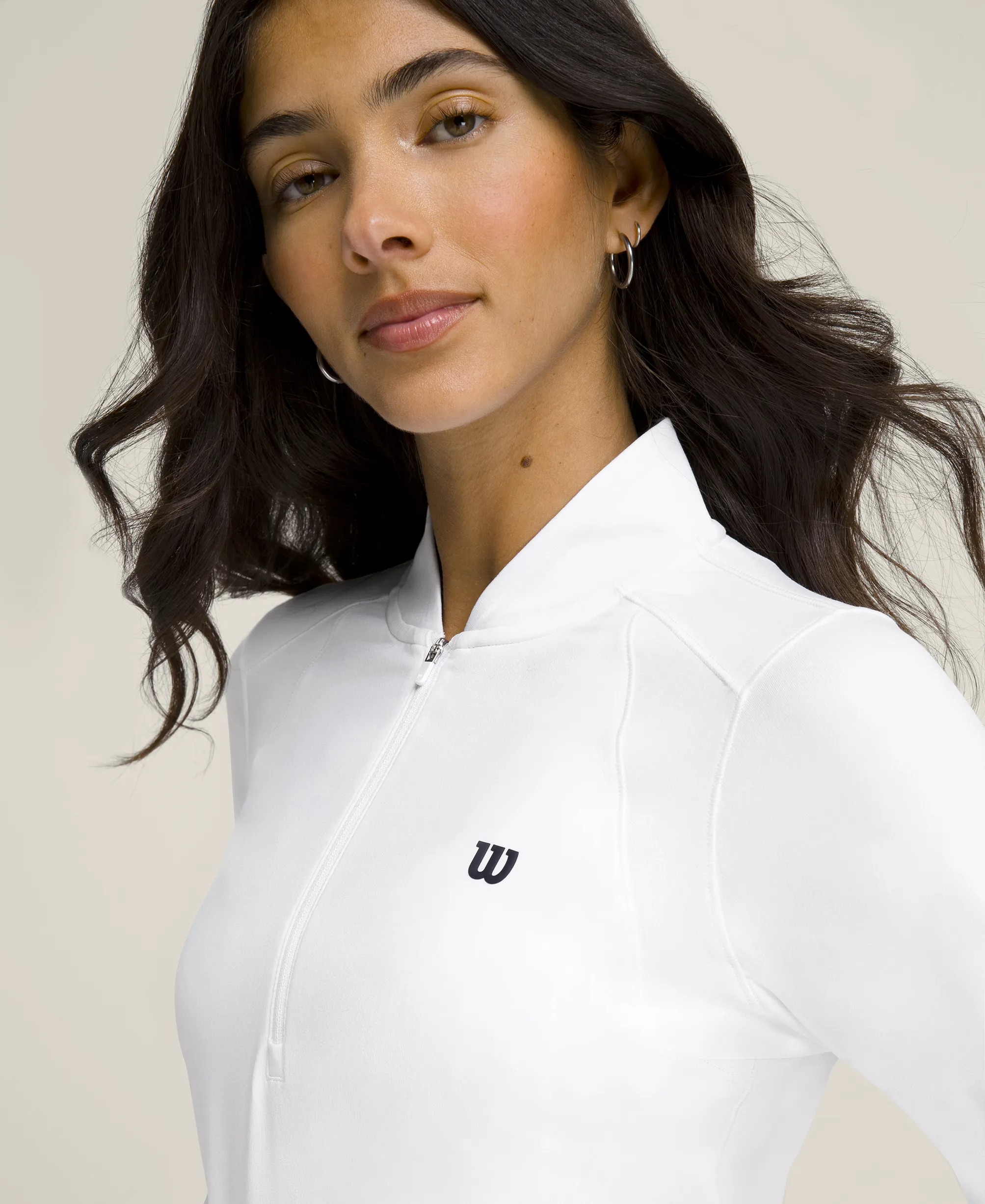All Day Half Zip - Bright White