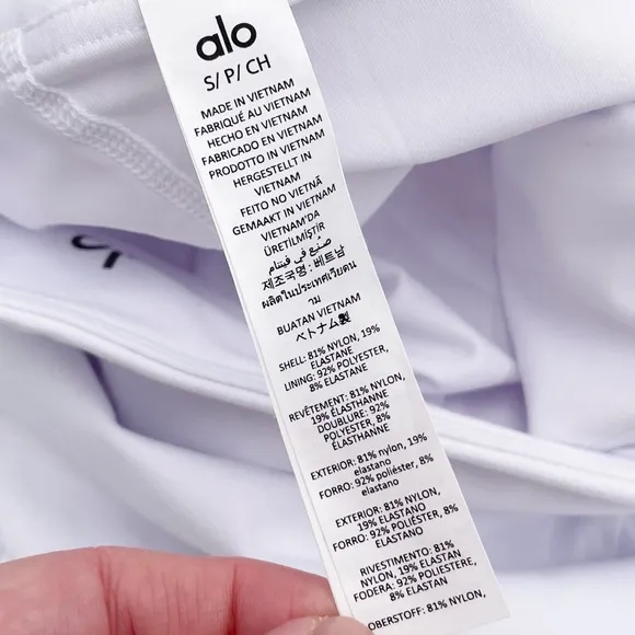 Alo Yoga Airbrush High-Waist Good Form Tennis Skirt White Size Small Athleisure