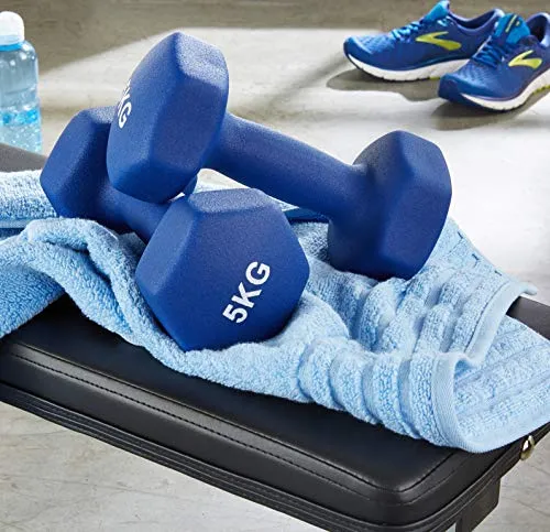 AmazonBasics Neoprene Dumbbell Pair, 2 x 5Kg