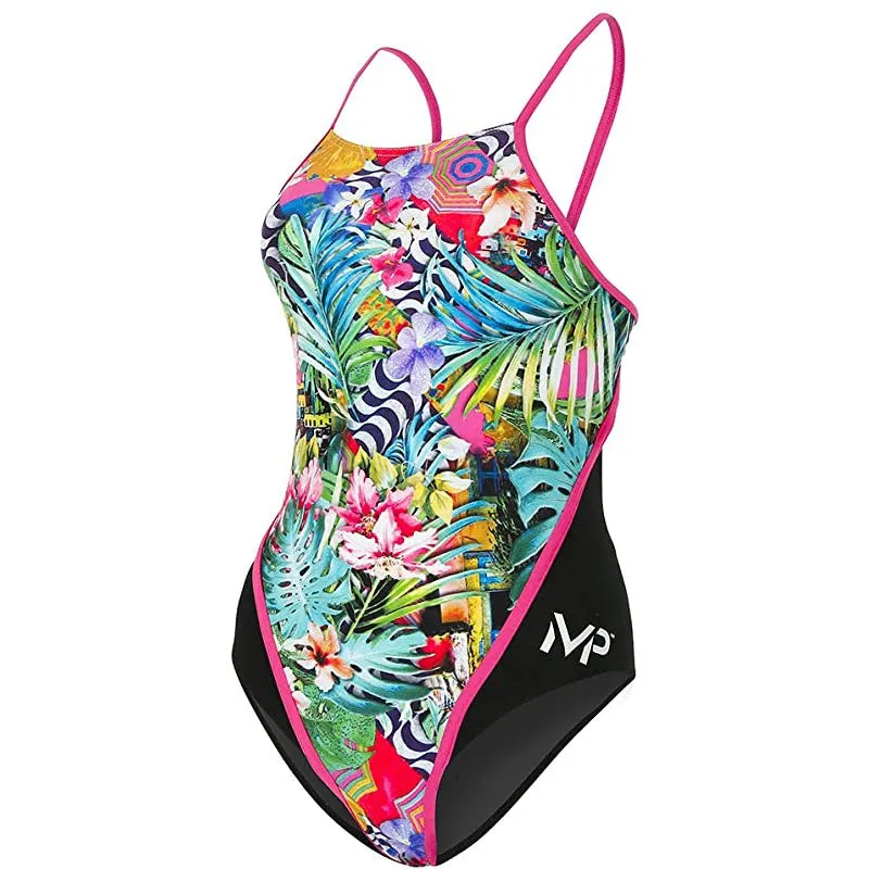 AQUA SPHERE FLOREZ RACER BACK GREEN BLUE