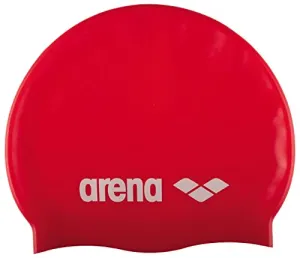 arena Classic Silicone Swim Cap, Red/White