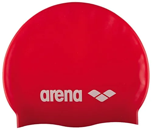arena Classic Silicone Swim Cap, Red/White
