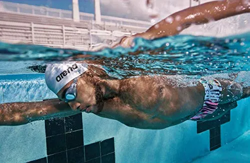 arena Classic Silicone Swim Cap, Red/White