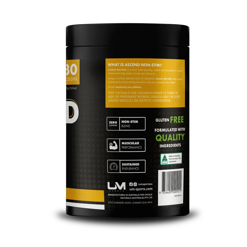 Ascend Non-Stim Pre Workout by UM Sports
