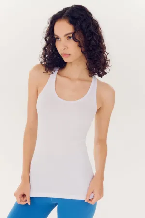 Ashby Rib Tank - White