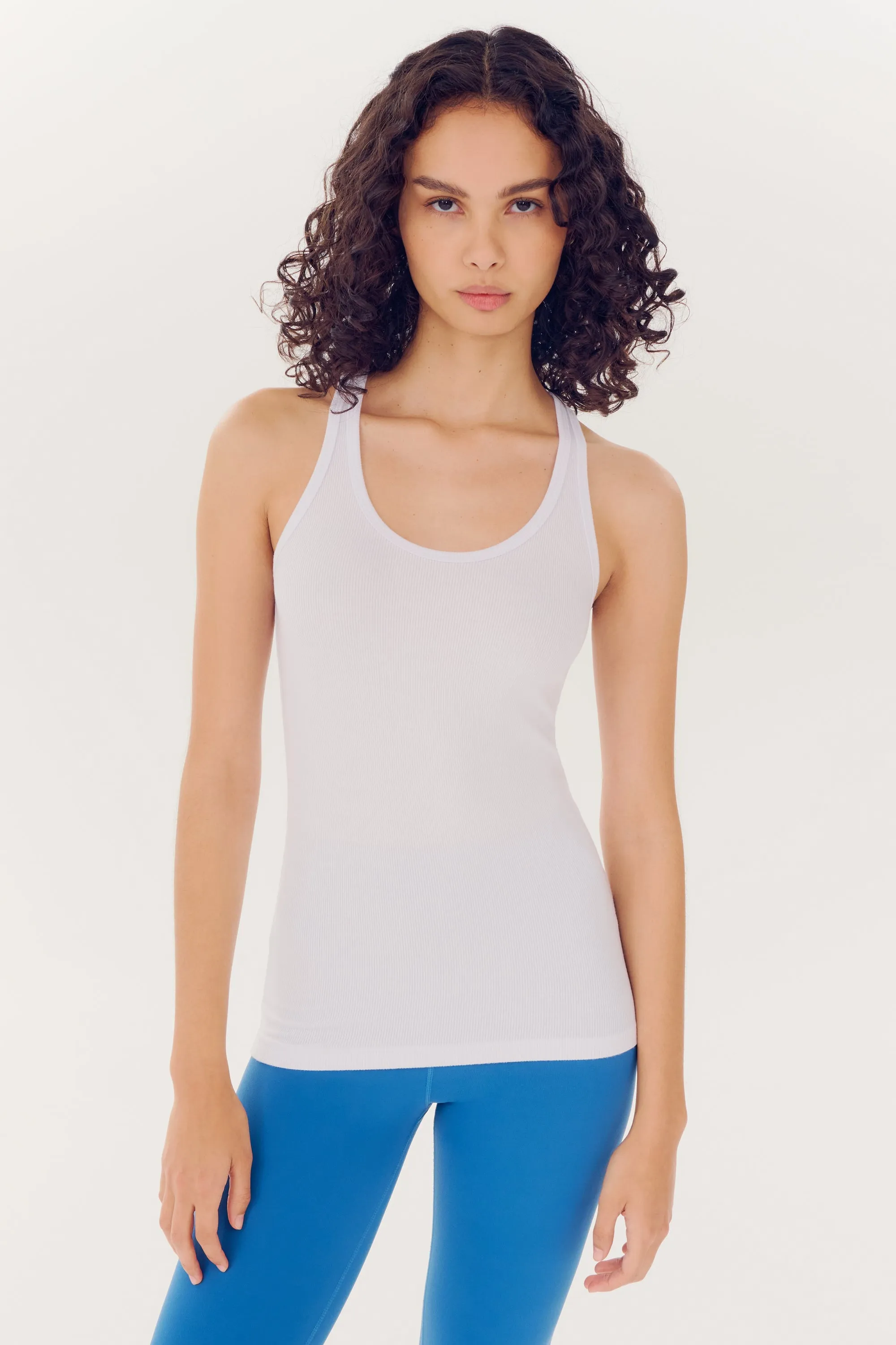 Ashby Rib Tank - White