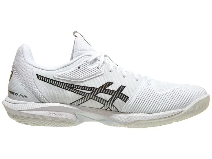 Asics Solution Speed FF 3 White/Black Men's Tennis Shoes - 2024 NEW ARRIVAL