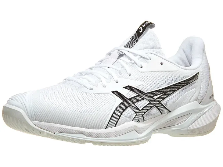 Asics Solution Speed FF 3 White/Black Men's Tennis Shoes - 2024 NEW ARRIVAL