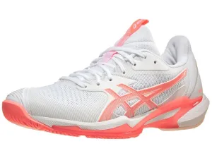 Asics Solution Speed FF 3 White/Sun Cor Women's Tennis Shoes - 2024 NEW ARRIVAL