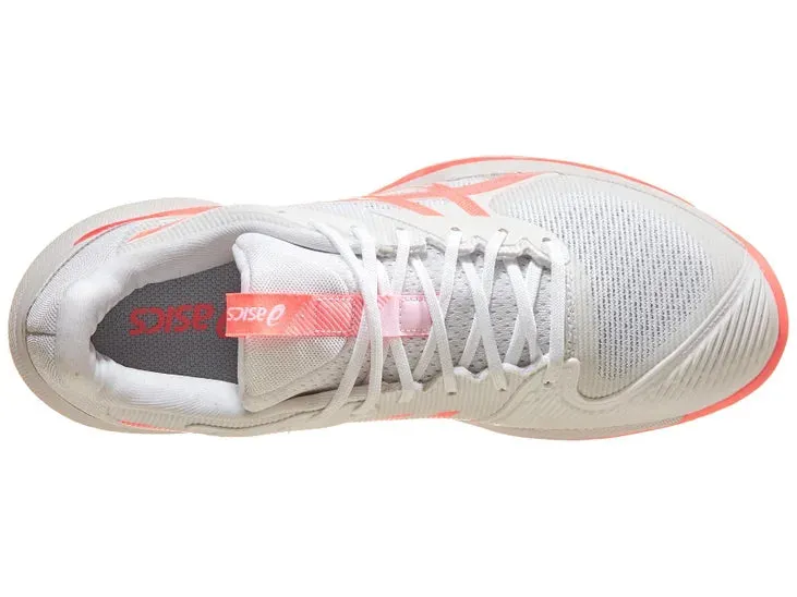 Asics Solution Speed FF 3 White/Sun Cor Women's Tennis Shoes - 2024 NEW ARRIVAL