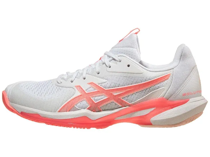 Asics Solution Speed FF 3 White/Sun Cor Women's Tennis Shoes - 2024 NEW ARRIVAL