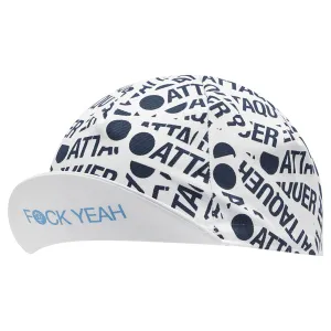 Attaquer - F*ck Yeah Sticker Cycling Cap - White/Navy