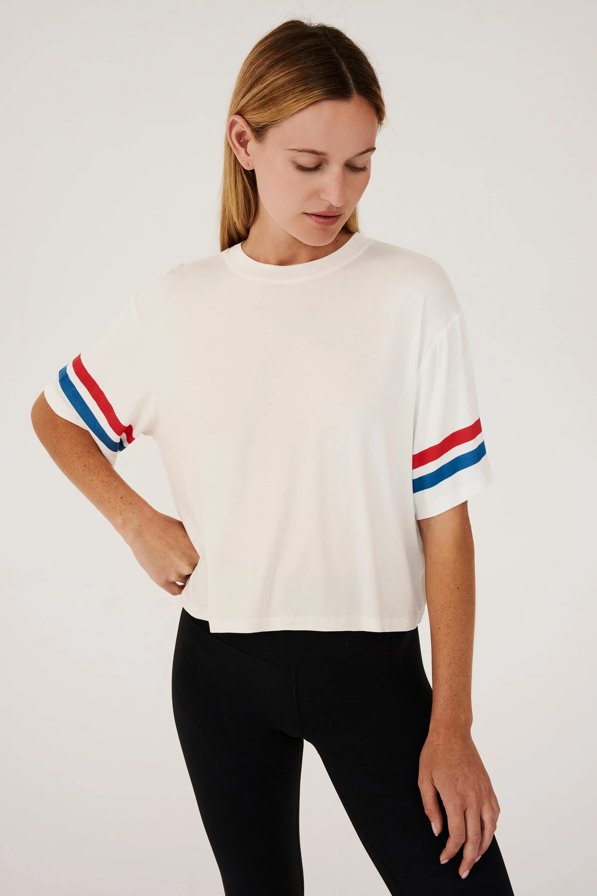 Ava Jersey Tee - White