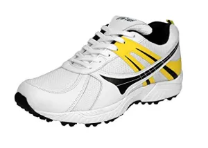 B-TUF Men's White Cricket Shoe - 10 UK