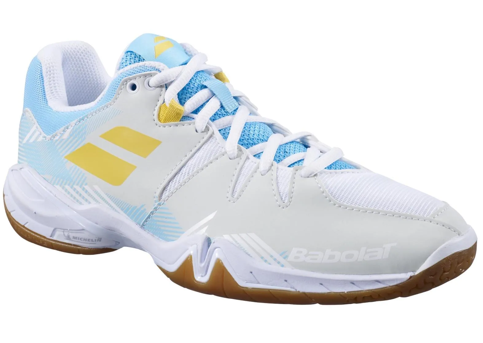 Babolat Shadow Spirit 2023 Womens Badminton Shoes - White / Light Blue