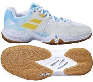 Babolat Shadow Spirit 2023 Womens Badminton Shoes - White / Light Blue