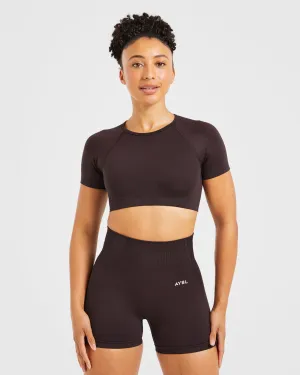 Balance V3 Seamless Crop Top - Dark Brown