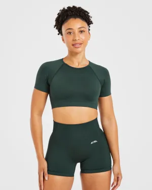 Balance V3 Seamless Crop Top - Dark Green