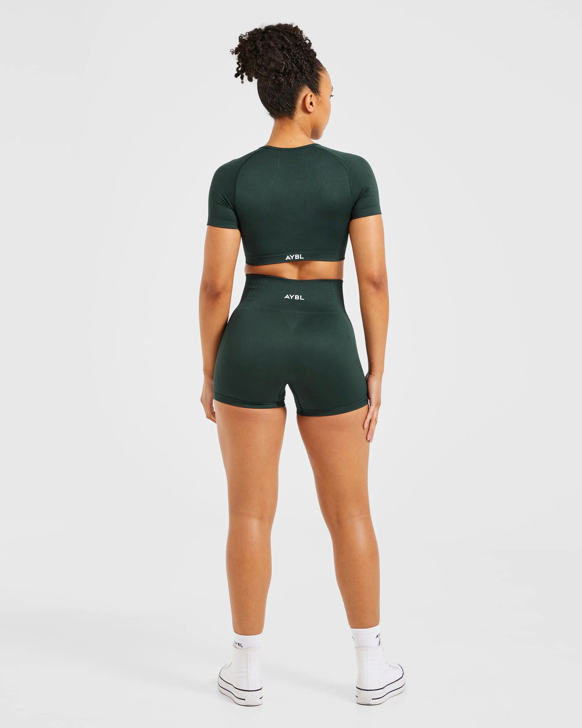Balance V3 Seamless Crop Top - Dark Green