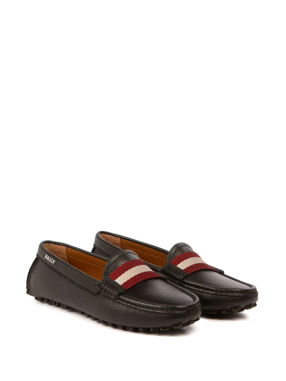 Bally stripe-detail loafers