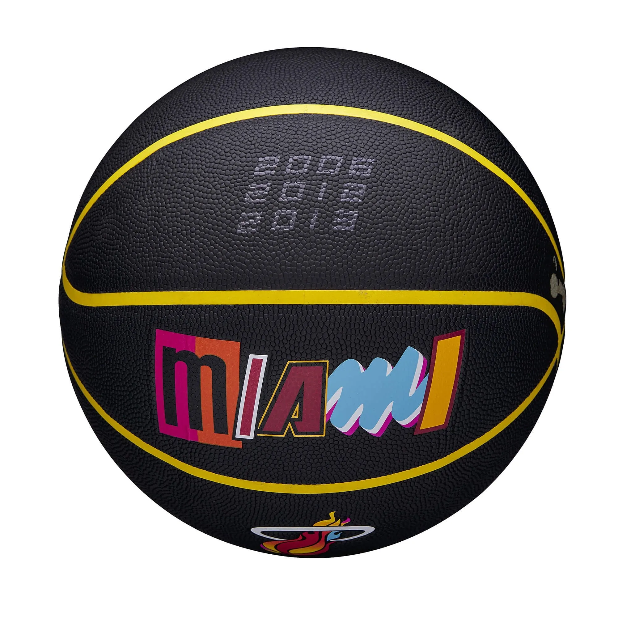 Basketbalová lopta Wilson NBA Team City Collector Basketball Miami Heat (veľkosť 7) čierna