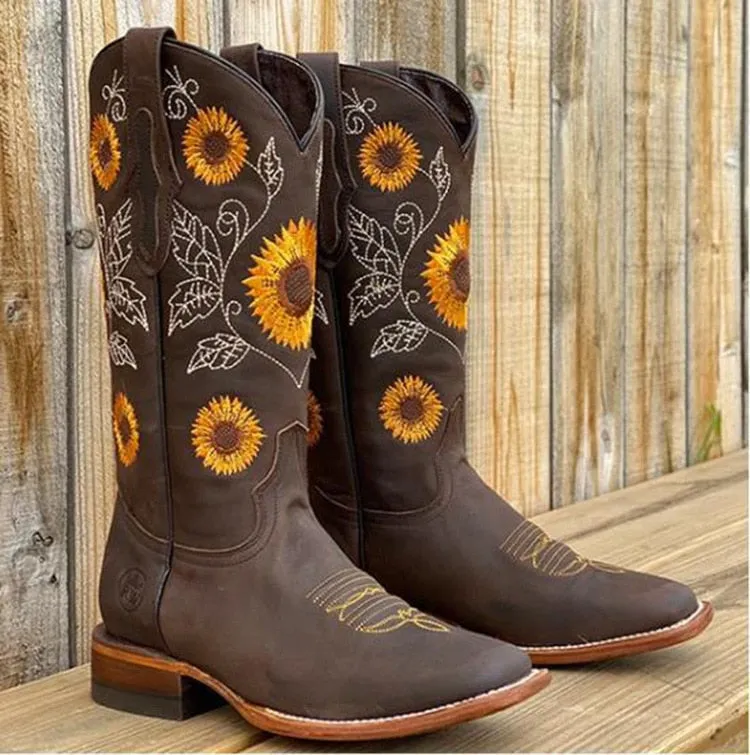Bella - Sunflower Boho Boots