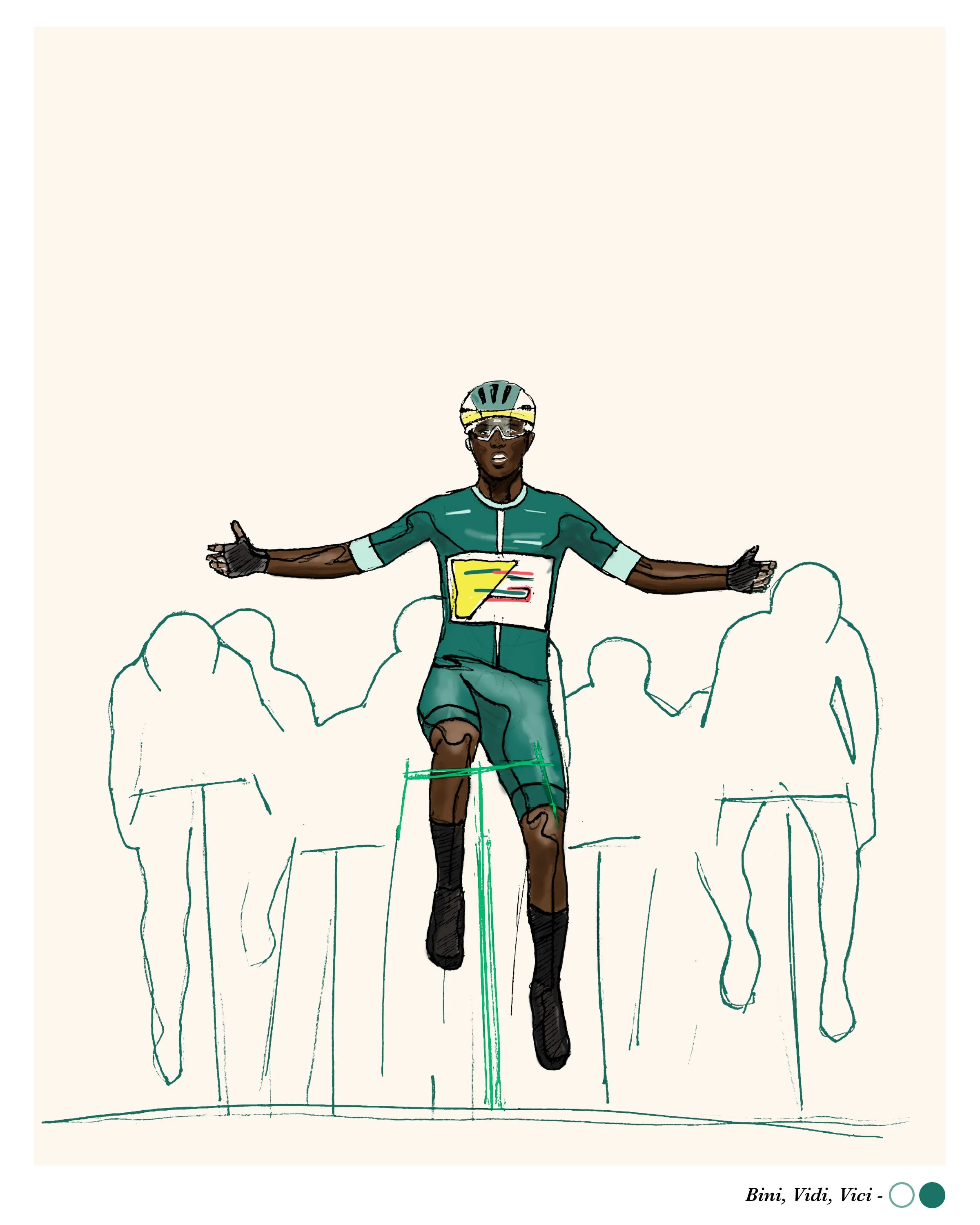 Biniam Girmay Print by Ovso