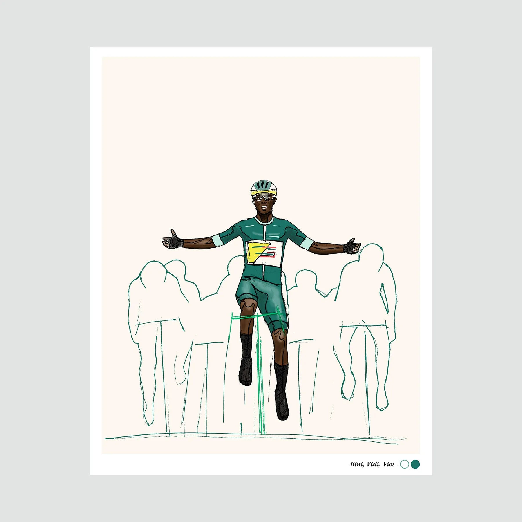 Biniam Girmay Print by Ovso